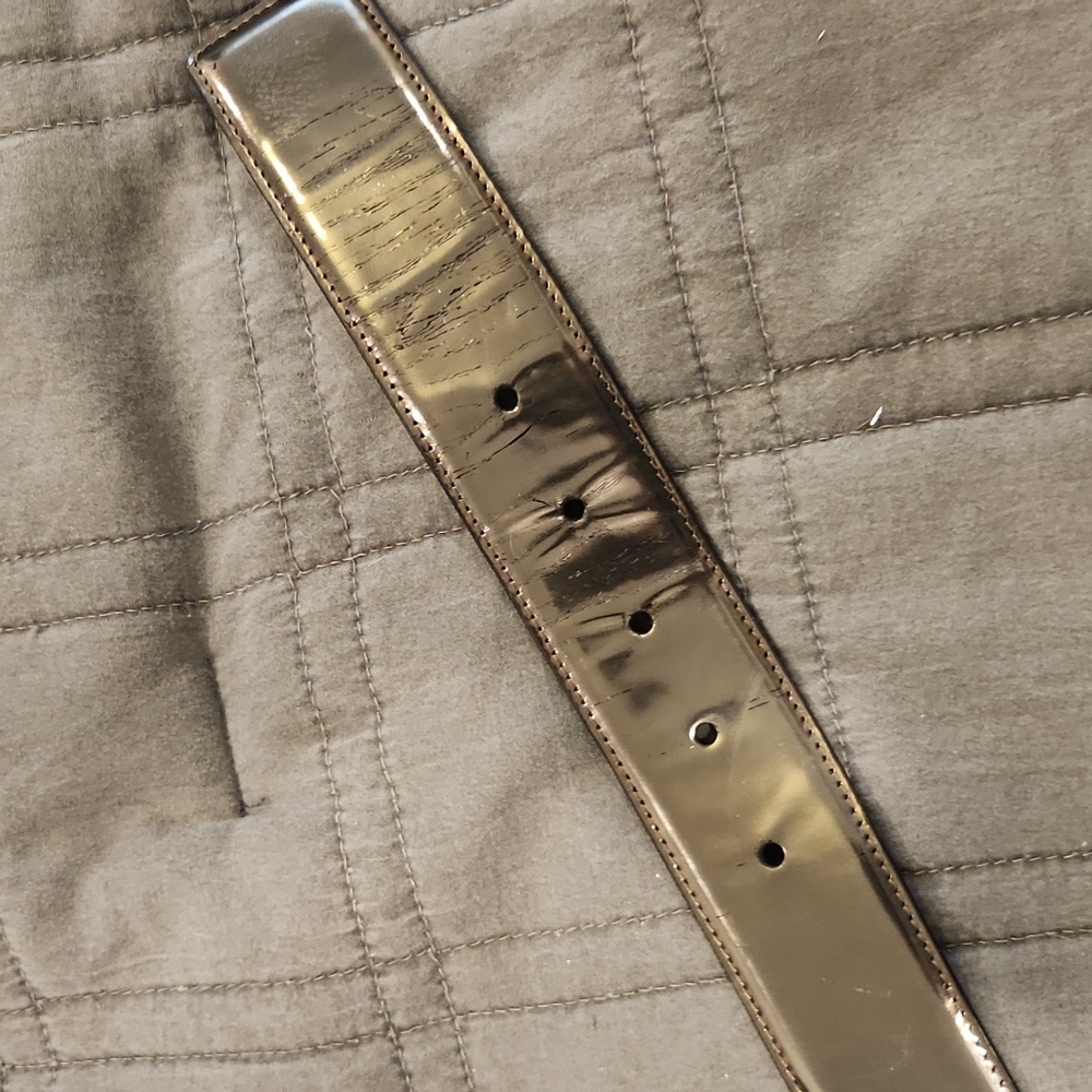 Versace Patent Leather Belt with Mirrored Buckle Size 80! - Picture 7 of 12
